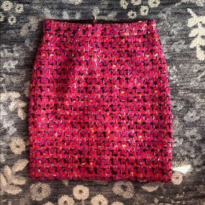 kate spade Pink Multi Tweed Pencil Skirt